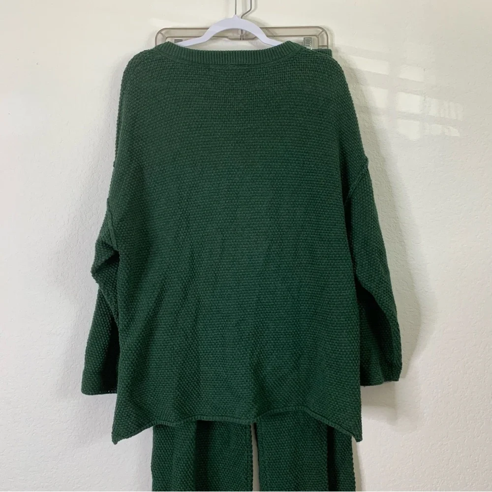 Free People Beach Dark Green Hailee Set top/ Pants S